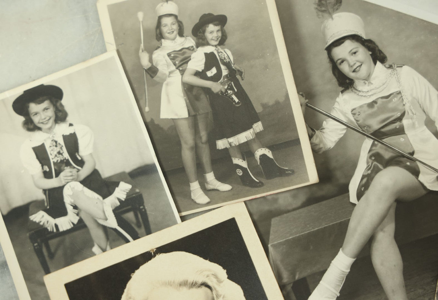 Lot 115 - Grouping Of Ten Vintage And Antique Snapshot And Real Photo Postcard Photos Of Women And Girls Including Nuns, Pin-Ups, Old Lady, Girls In Costumes, Etc.