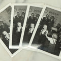 Lot 116 - Grouping Of Four Identical Snap Shot Photographs Of Two Young Boys Play Boxing With Gloves While Amused Family Members Look On
