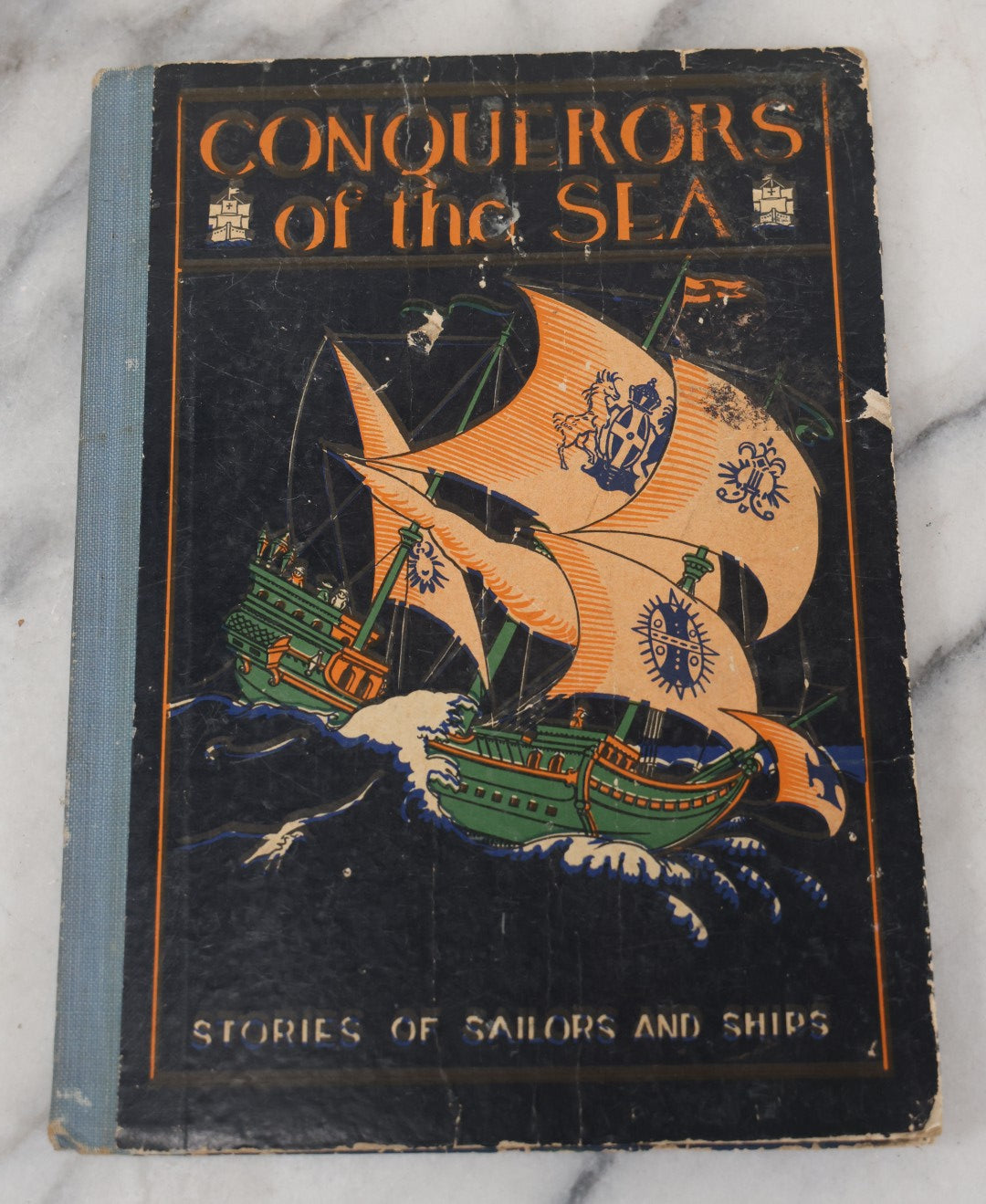 Lot 113 - "Conquerors Of The Sea" Antique Children's Book By Jerome Weichers, Illustrated By Ray Gleason, Whitman Publishing Company, Acine, Wisconsin, 1924
