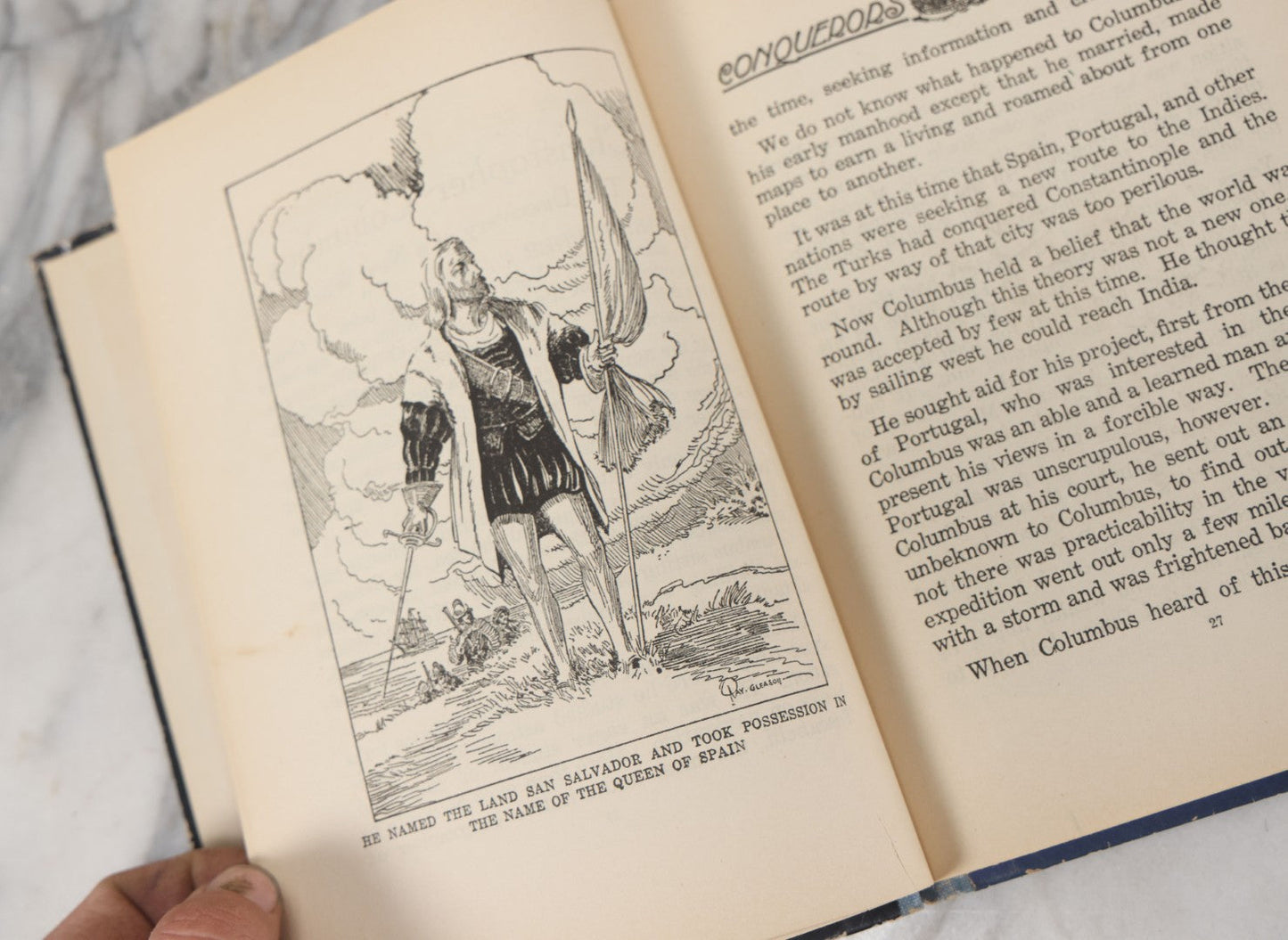 Lot 113 - "Conquerors Of The Sea" Antique Children's Book By Jerome Weichers, Illustrated By Ray Gleason, Whitman Publishing Company, Acine, Wisconsin, 1924