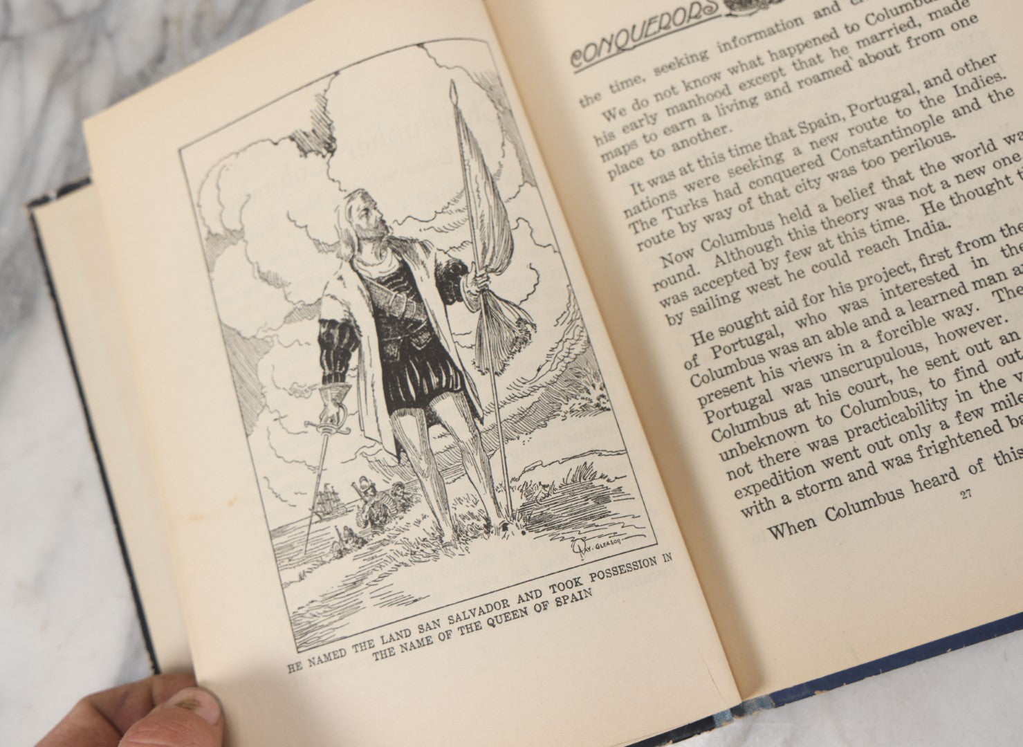 Lot 113 - "Conquerors Of The Sea" Antique Children's Book By Jerome Weichers, Illustrated By Ray Gleason, Whitman Publishing Company, Acine, Wisconsin, 1924
