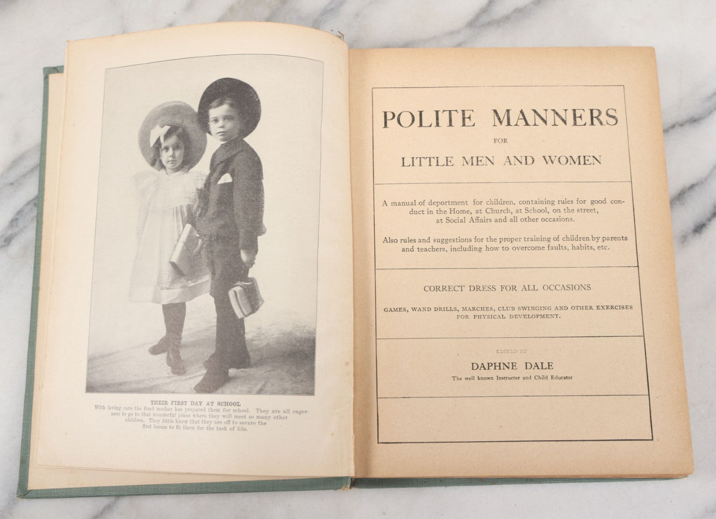 Lot 116 - "Polite Manner For Little Men And Women" Antique Book Edited By Daphne Dale, Manual For Conduct For Children, Copyright 1911, Illustrated