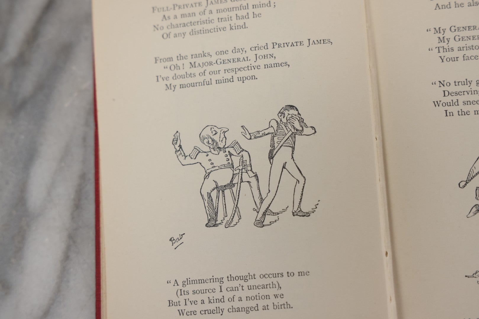 Lot 117 - "The Bab Ballads" Antique Poetry Book By W.S. Gilbert With Illustrations By The Author, Macmillan And Co., Limited Publishers, London, 1925