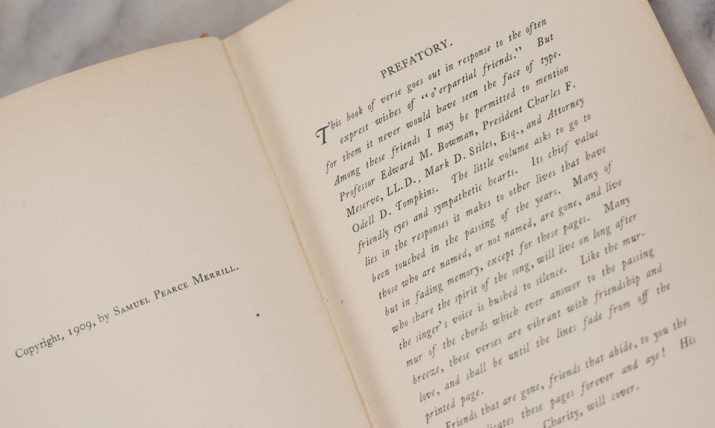 Lot 118 - "My Loves And My Lovers" Antique Poetry Book By Samuel Pearce Merrill, Limited Edition, Number 2 Of 500 Copies Printed, Signed By The Author, The Marion Press Publishers, 1909