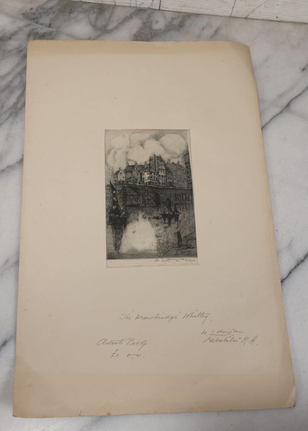 Lot 119 - Grouping Of Four Artist Proof Etching Including Edinburgh And More, Artist Signed, Illegible