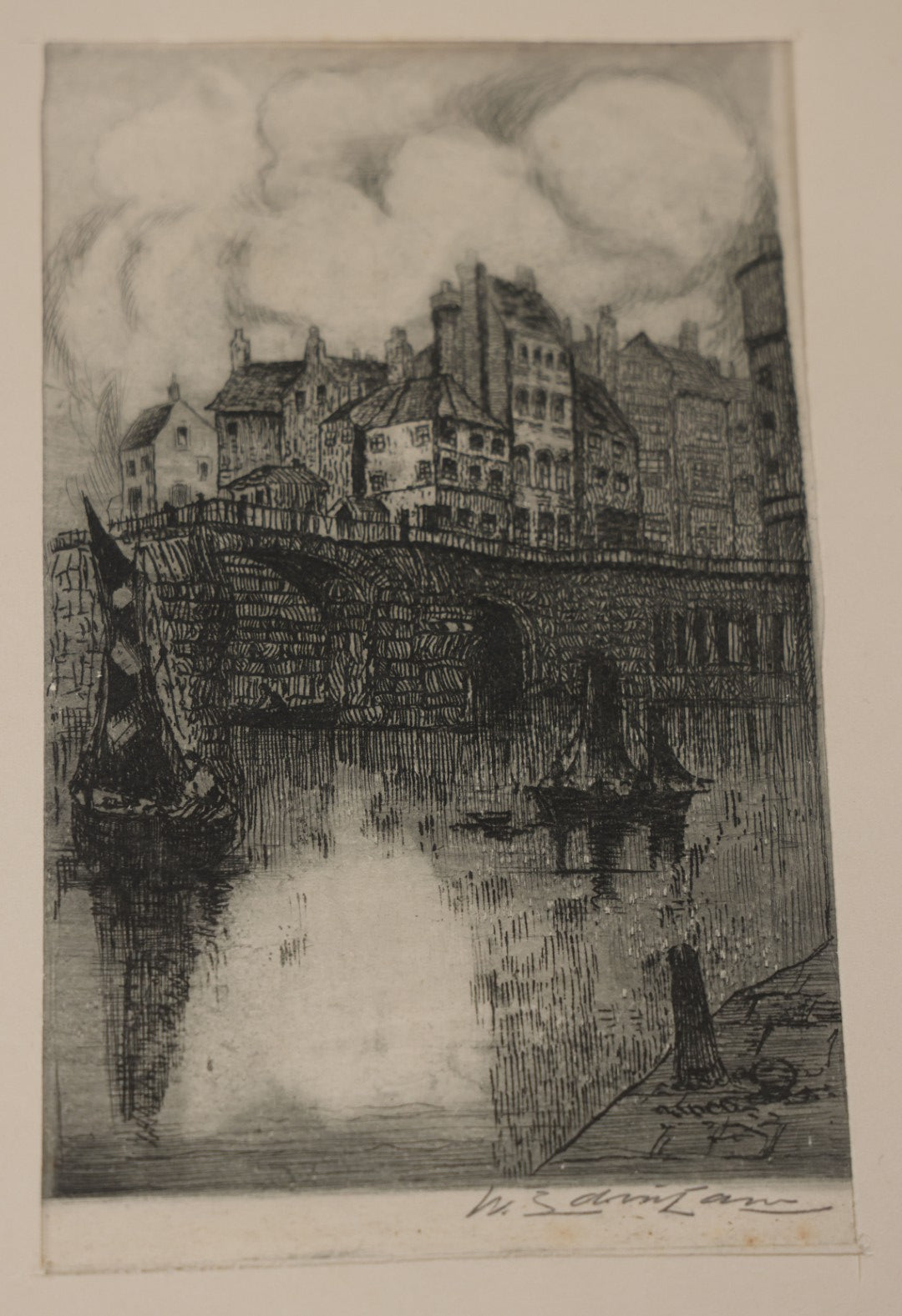 Lot 119 - Grouping Of Four Artist Proof Etching Including Edinburgh And More, Artist Signed, Illegible