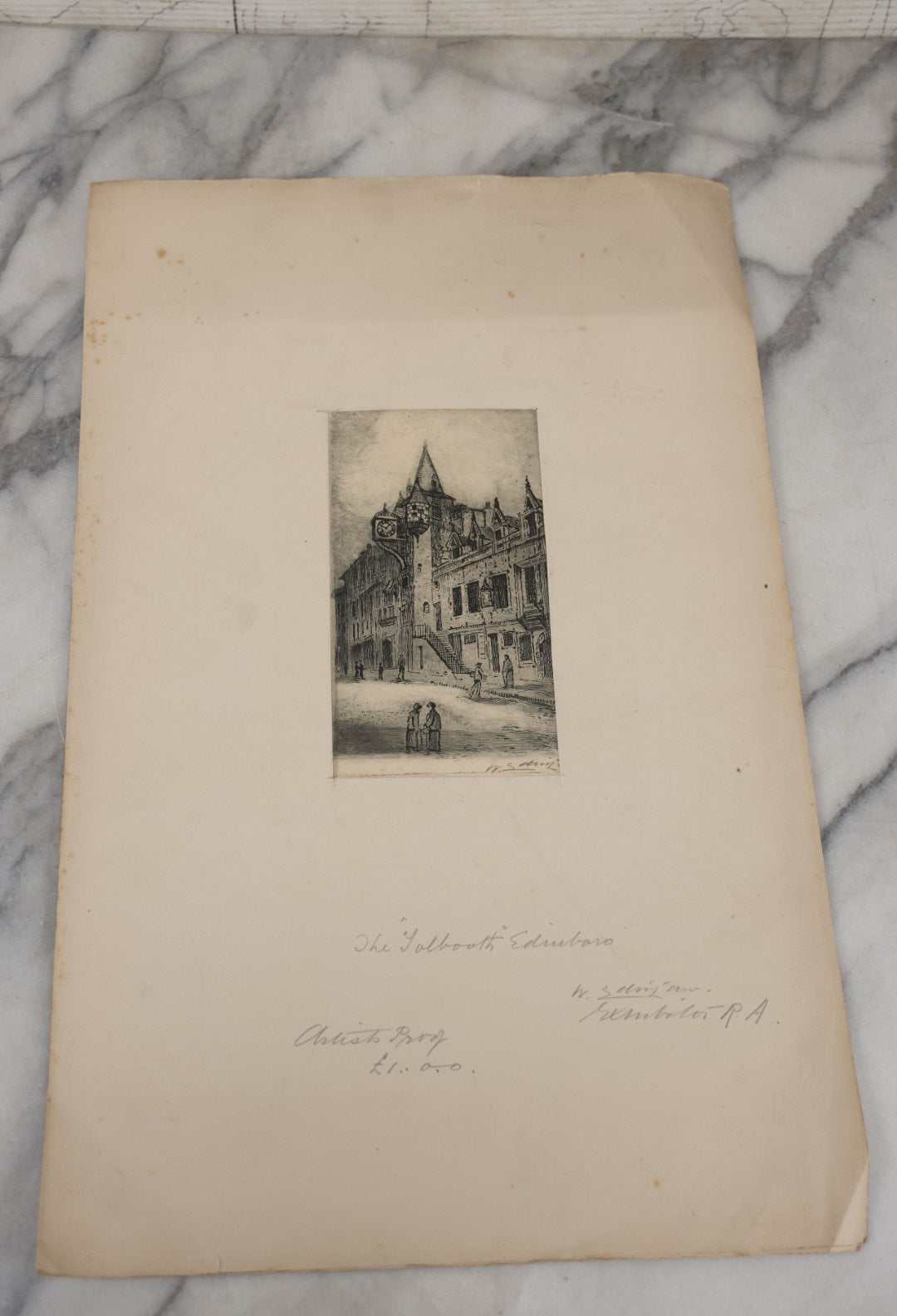 Lot 119 - Grouping Of Four Artist Proof Etching Including Edinburgh And More, Artist Signed, Illegible