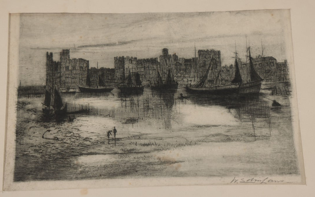 Lot 119 - Grouping Of Four Artist Proof Etching Including Edinburgh And More, Artist Signed, Illegible