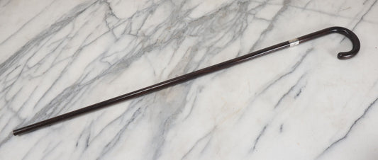 Lot 015 - Antique Wood Cane With Sterling Silver Band, L.S.D. Monogram, Also Marked "B" And "22," Circa 1920s, Overall Length Approximately 34-1/2" 