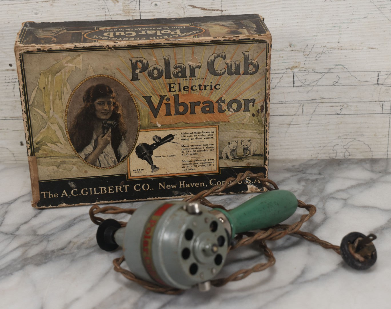 Lot 029 - Vintage Polar Cub Electric Vibrator Personal Massager In Original Box, By The A.C. Gilbert Co., New Haven, Connecticut, Untested