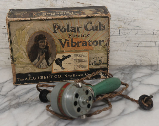 Lot 029 - Vintage Polar Cub Electric Vibrator Personal Massager In Original Box, By The A.C. Gilbert Co., New Haven, Connecticut, Untested