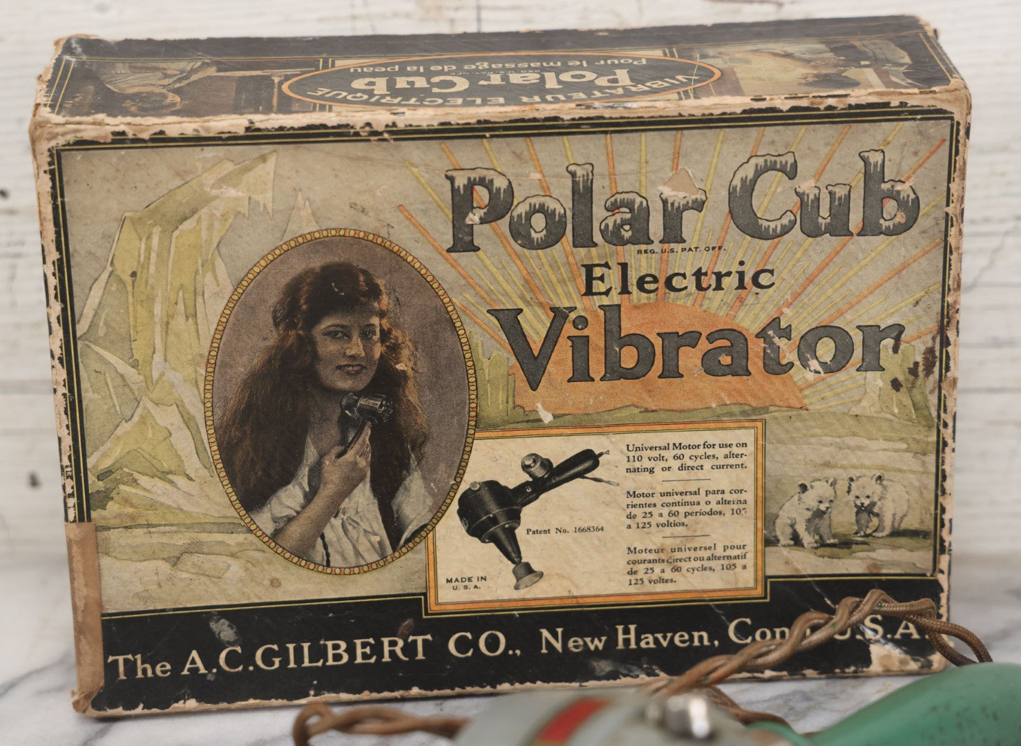 Lot 029 - Vintage Polar Cub Electric Vibrator Personal Massager In Original Box, By The A.C. Gilbert Co., New Haven, Connecticut, Untested