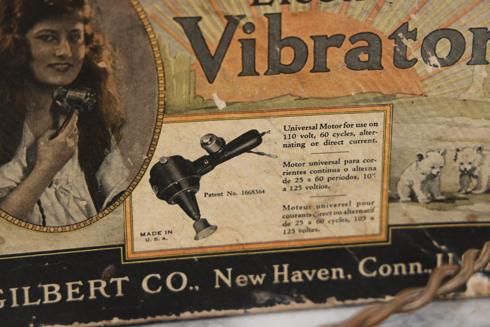 Lot 029 - Vintage Polar Cub Electric Vibrator Personal Massager In Original Box, By The A.C. Gilbert Co., New Haven, Connecticut, Untested