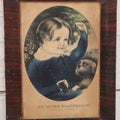 Lot 043 - Antique Hand Colored Lithograph Of A Little Boy With A Pocket Watch And His Dog, Entitled "My Little Playfellow," Published By N. Currier, Mid 19th Century, 11" x 14-1/2"