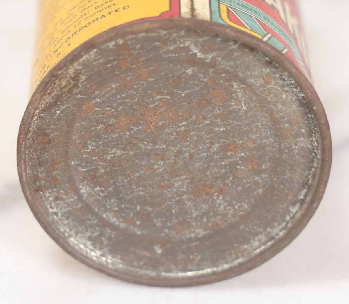 Lot 076 - Vintage Royal Baking Powder Red Blue And Yellow Tin, Copyrig ...