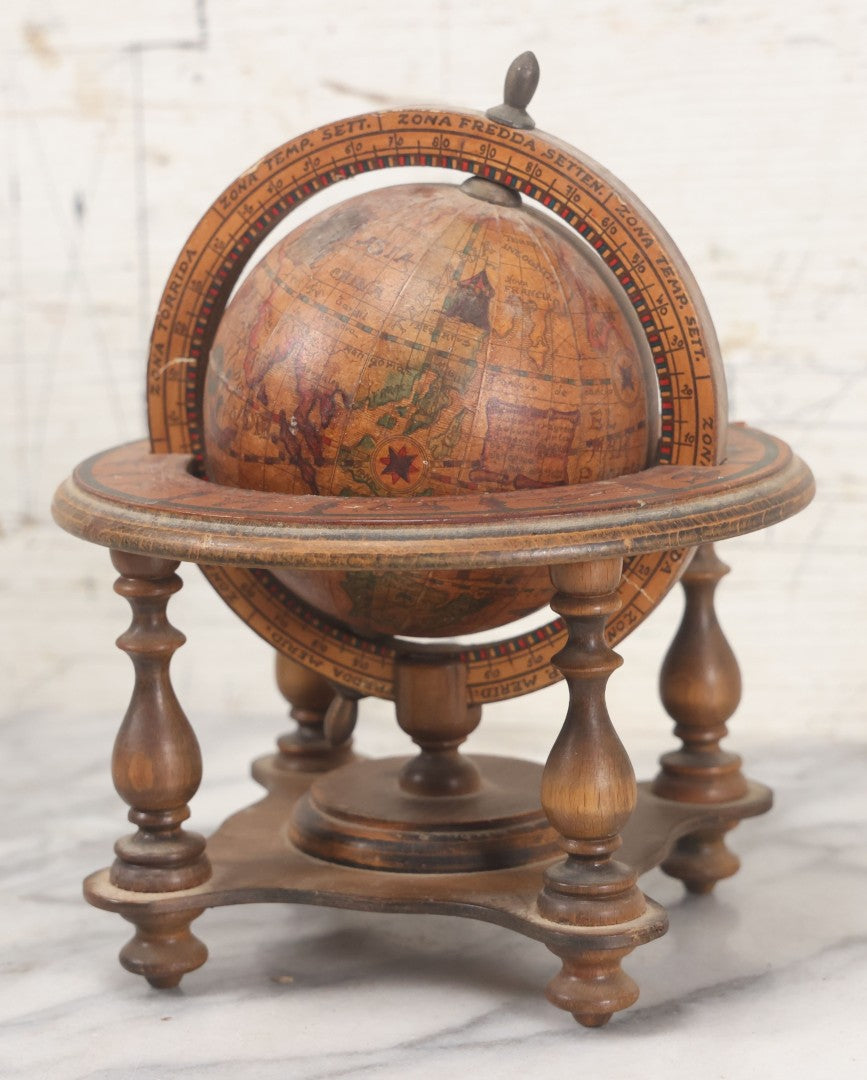 Lot 086 - Vintage Old World Zodiac Desktop Novelty Globe, Vintage Fantasy Item