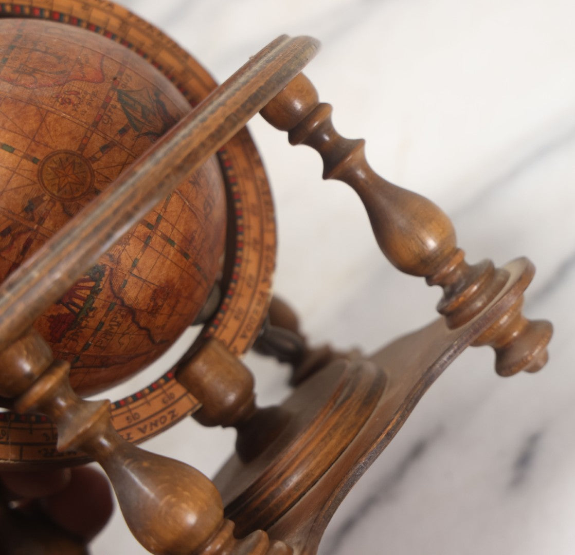 Lot 086 - Vintage Old World Zodiac Desktop Novelty Globe, Vintage Fantasy Item