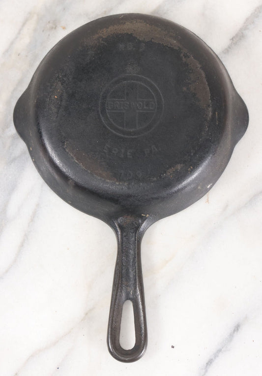 Lot 095 - Vintage Griswold Cast Iron Skillet No. 3, 6" Approximate Diameter, Erie, Pennsylvania, 709