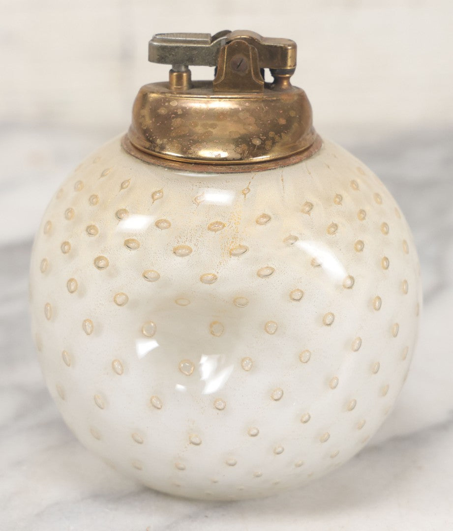Lot 099 - Vintage Pinched Art Glass Table Lighter, Working Condition, Needs Fuel
