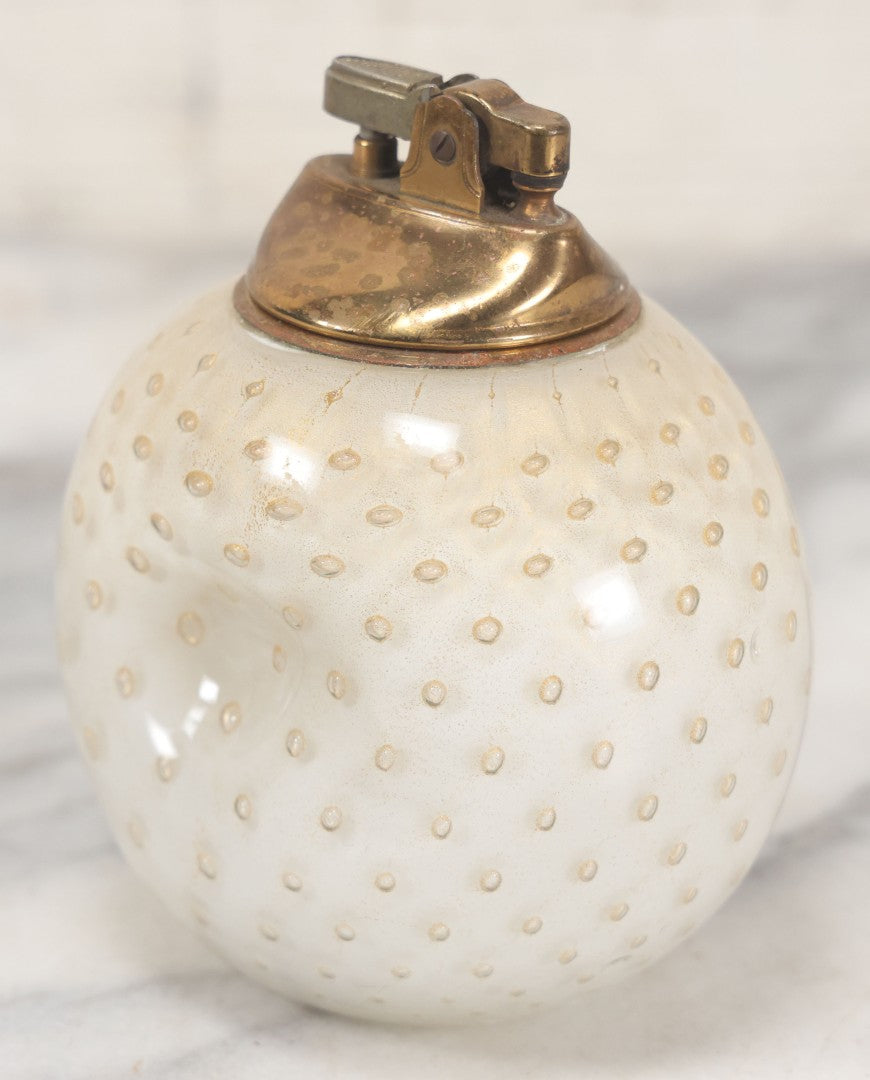 Lot 099 - Vintage Pinched Art Glass Table Lighter, Working Condition, Needs Fuel