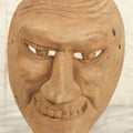 Lot 024 - Vintage Folk Art Hand Carved Mask With Sinister Grin, Toothy Smile, Approximately 9" x 7"