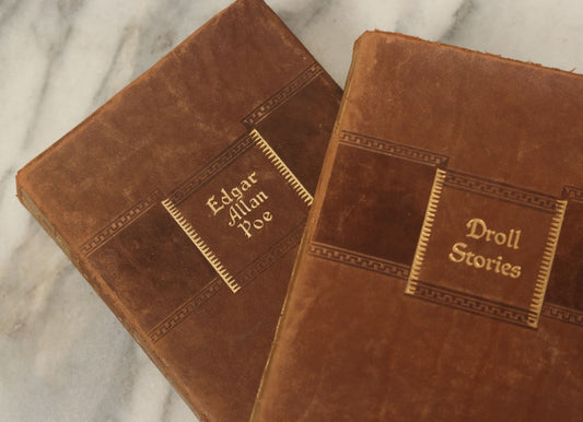 Lot 050 - "The Works Of Edgar Allan Poe" And "Droll Stories" By Honore De Balzac, Pair Of Vintage Books, Copyright 1927 By Walter J. Black Co.