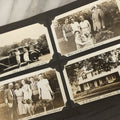 Lot 135 - Vintage Brown Photo Album With Detached Cover And Many Snapshot Photographs Including Gravestones, Houses, Churches, In And Around Nashua New Hampshire, Circa 1935 (All Pages Pictured)