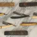 Lot 141 - Junk Drawer Lot, Grouping Of Five Antique Straight Razors And Three Razor Cases, Including Bone Handles, Mostly Poor Condition, Note Rust To Blades, Chips To Blades And Handles, As Found