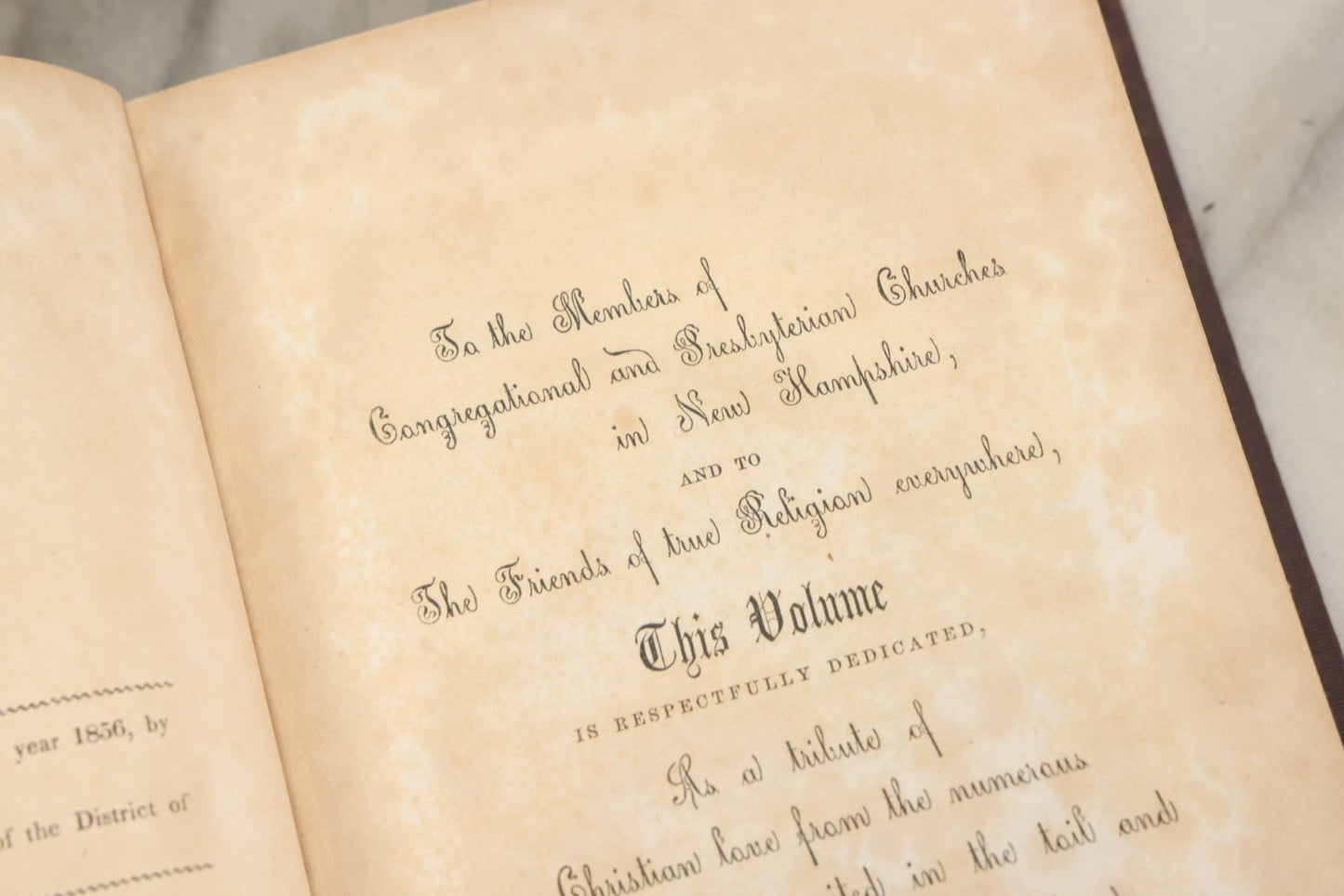 Lot 147 - "The New Hampshire Churches Comprising Histories Of The Congregational And Presbyterian Churches In The State With Notices Of Other Denominations" Antique Book By Robert F. Lawrence, Claremont Manufacturing Company, 1856
