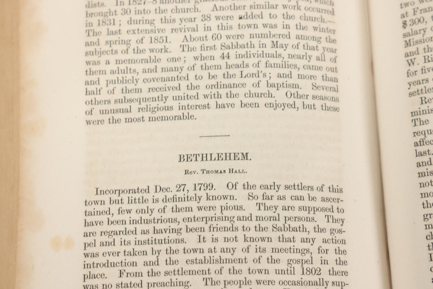 Lot 147 - "The New Hampshire Churches Comprising Histories Of The Congregational And Presbyterian Churches In The State With Notices Of Other Denominations" Antique Book By Robert F. Lawrence, Claremont Manufacturing Company, 1856