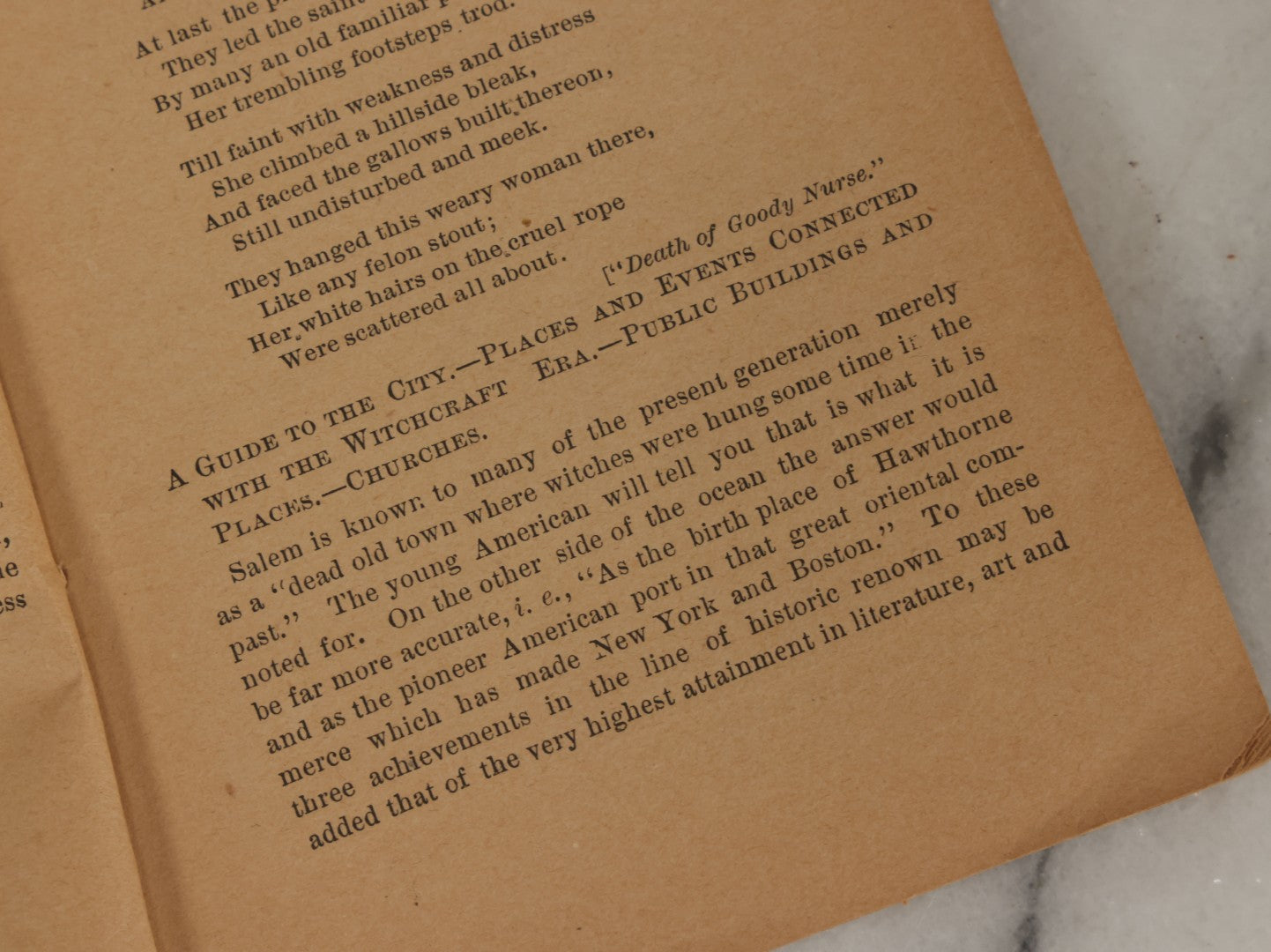 Lot 149 - "The North Shore Of Massachusetts Bay, An Illustrated Guide" Antique Booklet By Benjamin D. Hill And Winfield s Nevins With Fold Out Map, Includes Information About Salem, Witch Trials, Published 1892, Note Poor Condition