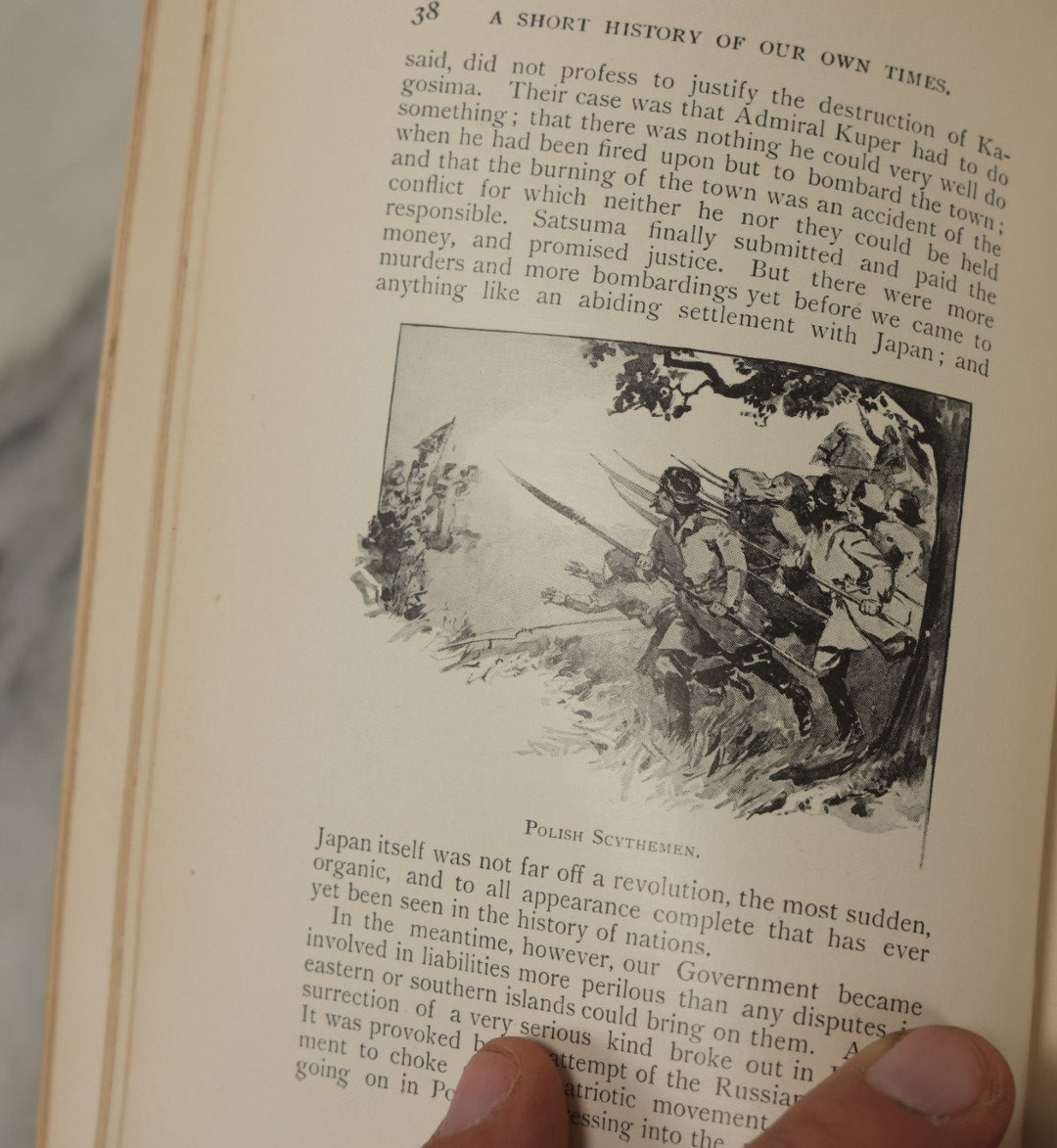 Lot 156 - "A Short History Of Our Own Times From The Accession Of Queen Victoria To The General Election Of 1880" Antique Book By Justin Mccarthy, With 68 Illustrations By Joseph M. Gleeson, Volume II, 1893