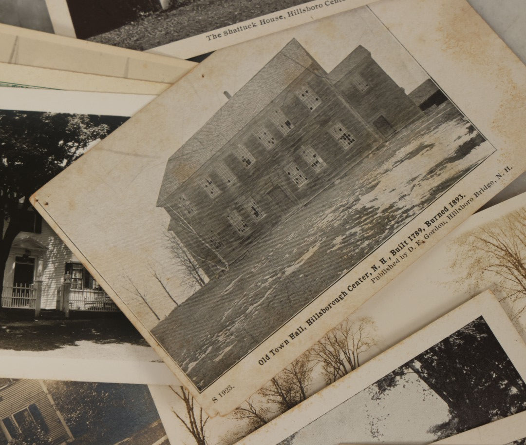 Lot 169 - Grouping Of 20+ Antique Real Photo Postcards R.P.P.C. Mostly Of Hillsborough, New Hampshire Area Houses, Including Several Of The Shattuck House