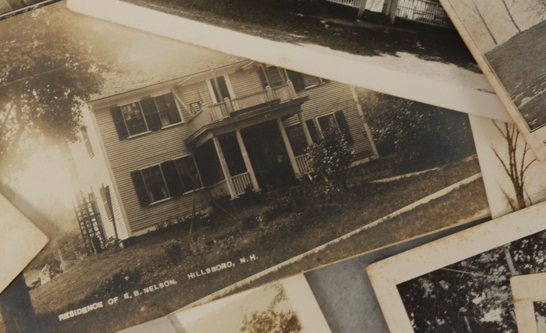 Lot 169 - Grouping Of 20+ Antique Real Photo Postcards R.P.P.C. Mostly Of Hillsborough, New Hampshire Area Houses, Including Several Of The Shattuck House