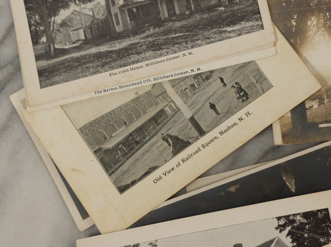 Lot 169 - Grouping Of 20+ Antique Real Photo Postcards R.P.P.C. Mostly Of Hillsborough, New Hampshire Area Houses, Including Several Of The Shattuck House