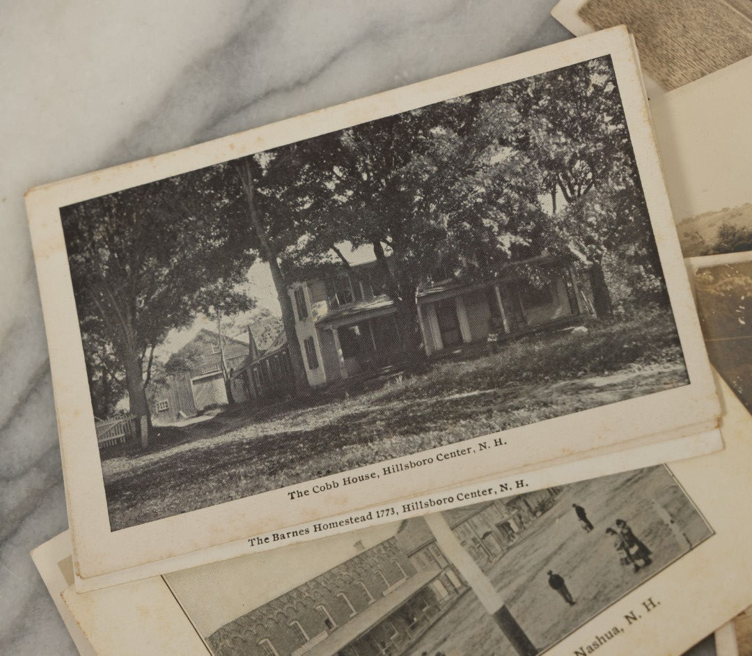 Lot 169 - Grouping Of 20+ Antique Real Photo Postcards R.P.P.C. Mostly Of Hillsborough, New Hampshire Area Houses, Including Several Of The Shattuck House