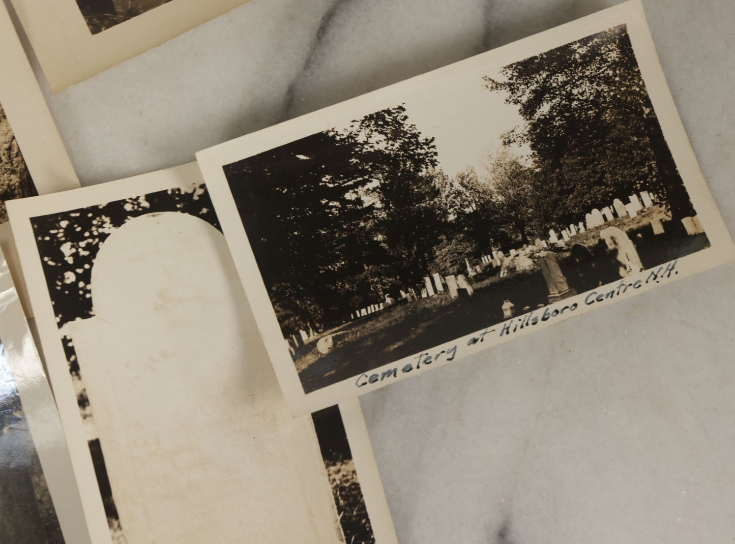 Lot 172 - Grouping Of Eight Snapshot Photographs Of Gravestones, Cemeteries, Etc., Likely In And Around New England
