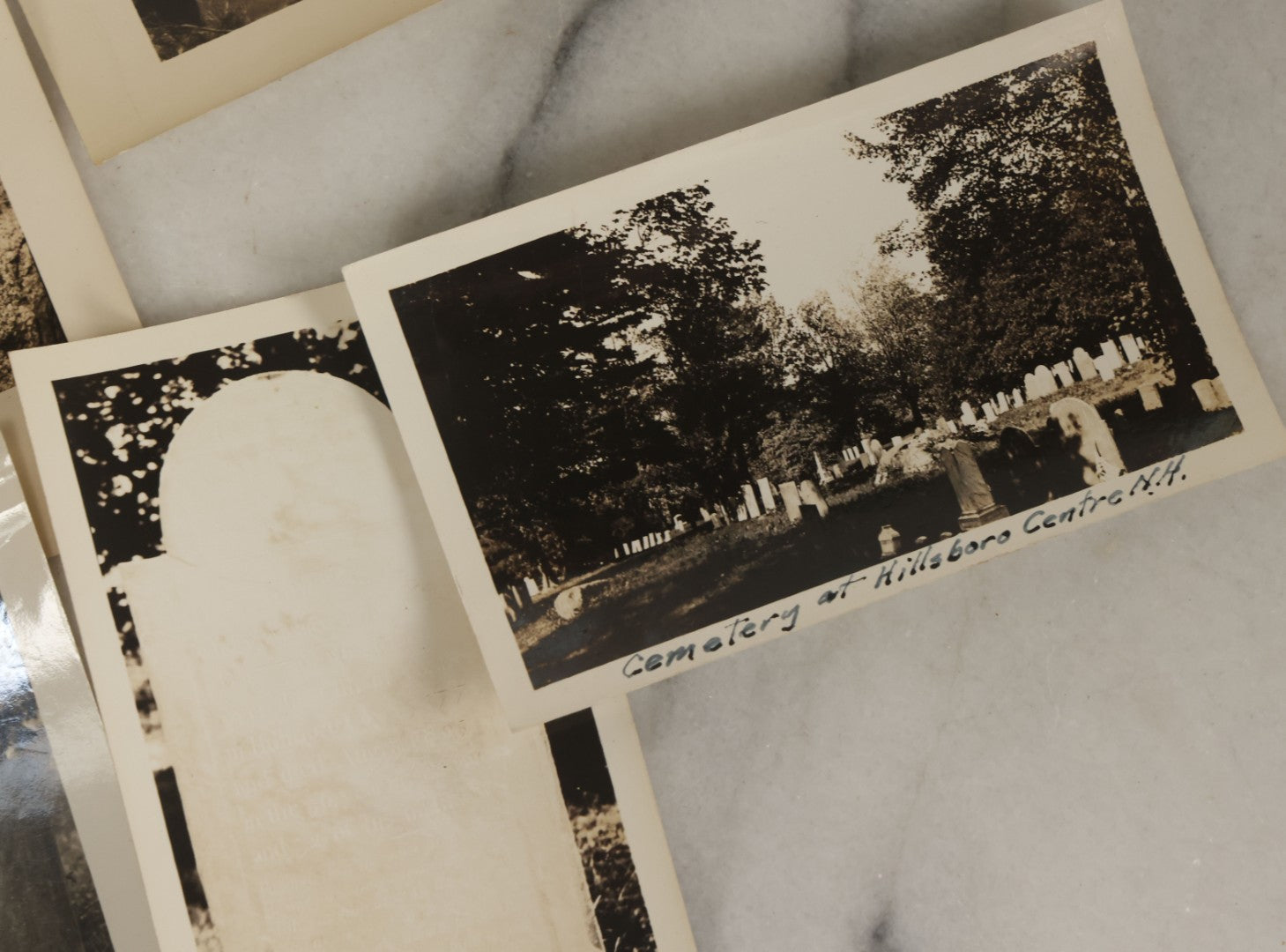 Lot 172 - Grouping Of Eight Snapshot Photographs Of Gravestones, Cemeteries, Etc., Likely In And Around New England