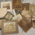 Lot 178 - Grouping Of 10+ Miscellaneous Boarded Antique Photographs And Snapshots, Including Women, Interiors, Photographs Of Homes And More