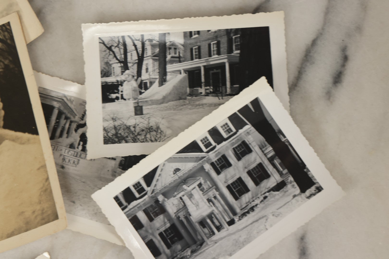 Lot 180 - Grouping Of 15+ Vintage Snapshot Photographs Of Elaborate Ice Sculptures, Snow Men, Etc., Built By The Students Of Fraternities At Dartmouth College, New Hampshire