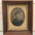 Lot 021 - Antique Full Plate Tintype Of An Elderly Woman With Hair Tied In A Bun, Gold Painted Jewelry, In Deep Frame, Note Wear, Rust, Losses, 11-7/8" x 13-7/8"