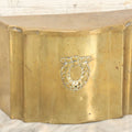 Lot 030 - Antique English Brass Mantle Box, Mid 19th Century, Wreath Motif, Decorative Storage Container