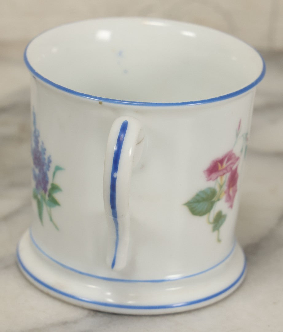 Lot 067 - Antique Hand-Painted Porcelain Mug, Blue Bird On Branch