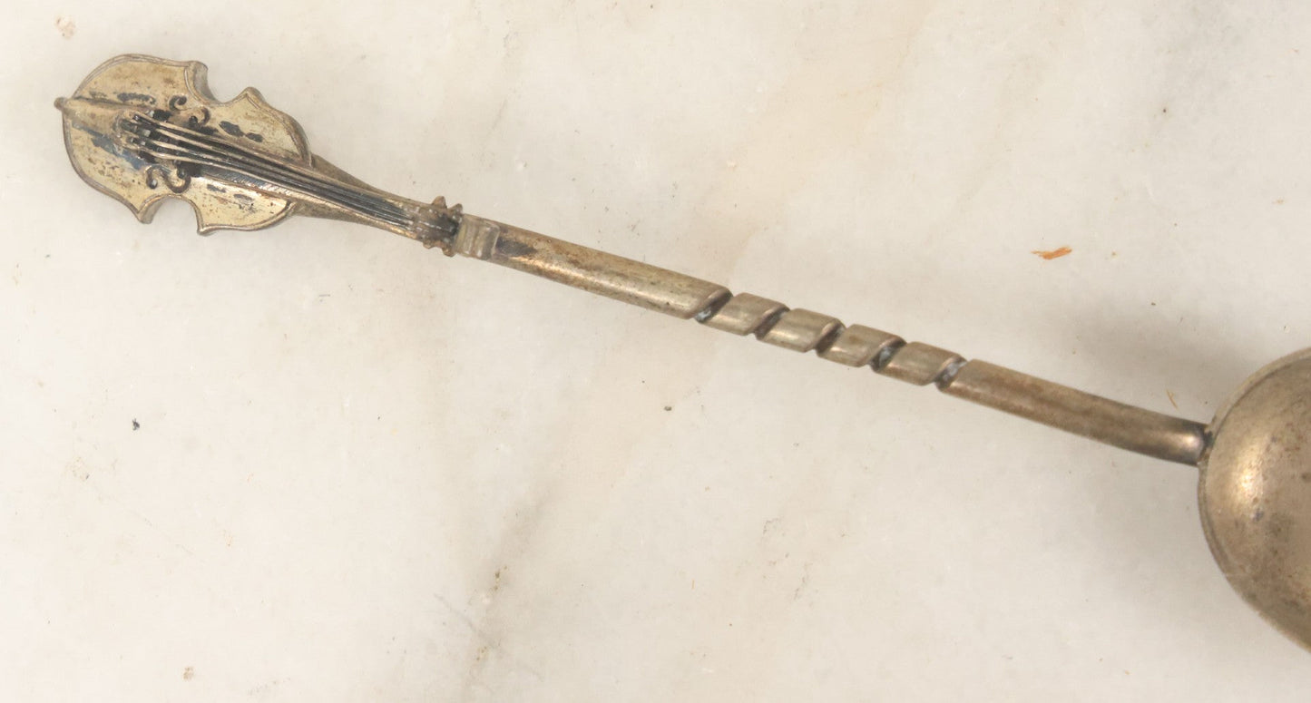Lot 075 - Vintage Miniature Spoon With Violin, Musician Motif