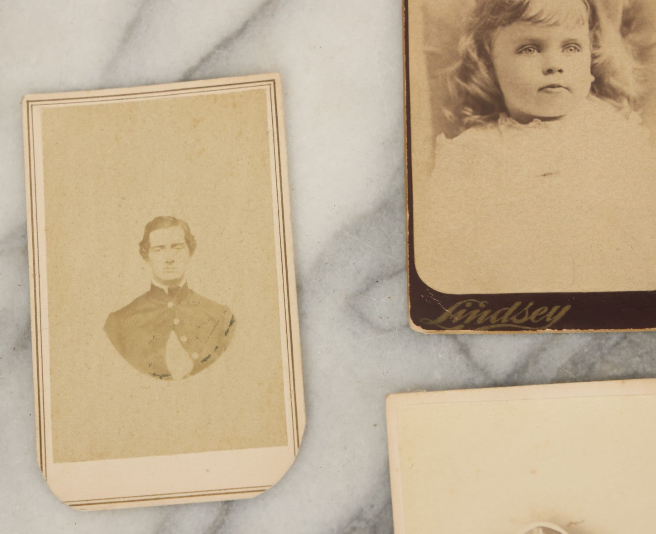 Lot 093 - Grouping Of 22 Assorted Carte De Visite C.D.V. Photographs Of Men, Women, And Children, Including Woman Holding Book, Group Of Four Youths, Etc