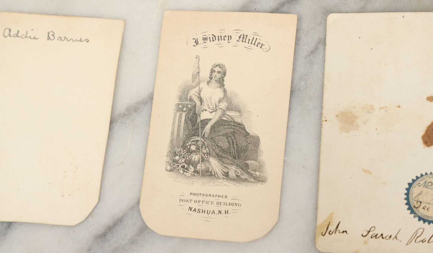Lot 093 - Grouping Of 22 Assorted Carte De Visite C.D.V. Photographs Of Men, Women, And Children, Including Woman Holding Book, Group Of Four Youths, Etc
