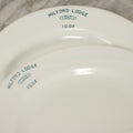 Lot 103 - Pair Of Vintage Plates From The Independent Order Of Odd Fellows I.O.O.F. Milford Lodge No. 223 With Three Links F.L.T. Design, Marked Grindley Hotel Ware, England, Vitrified