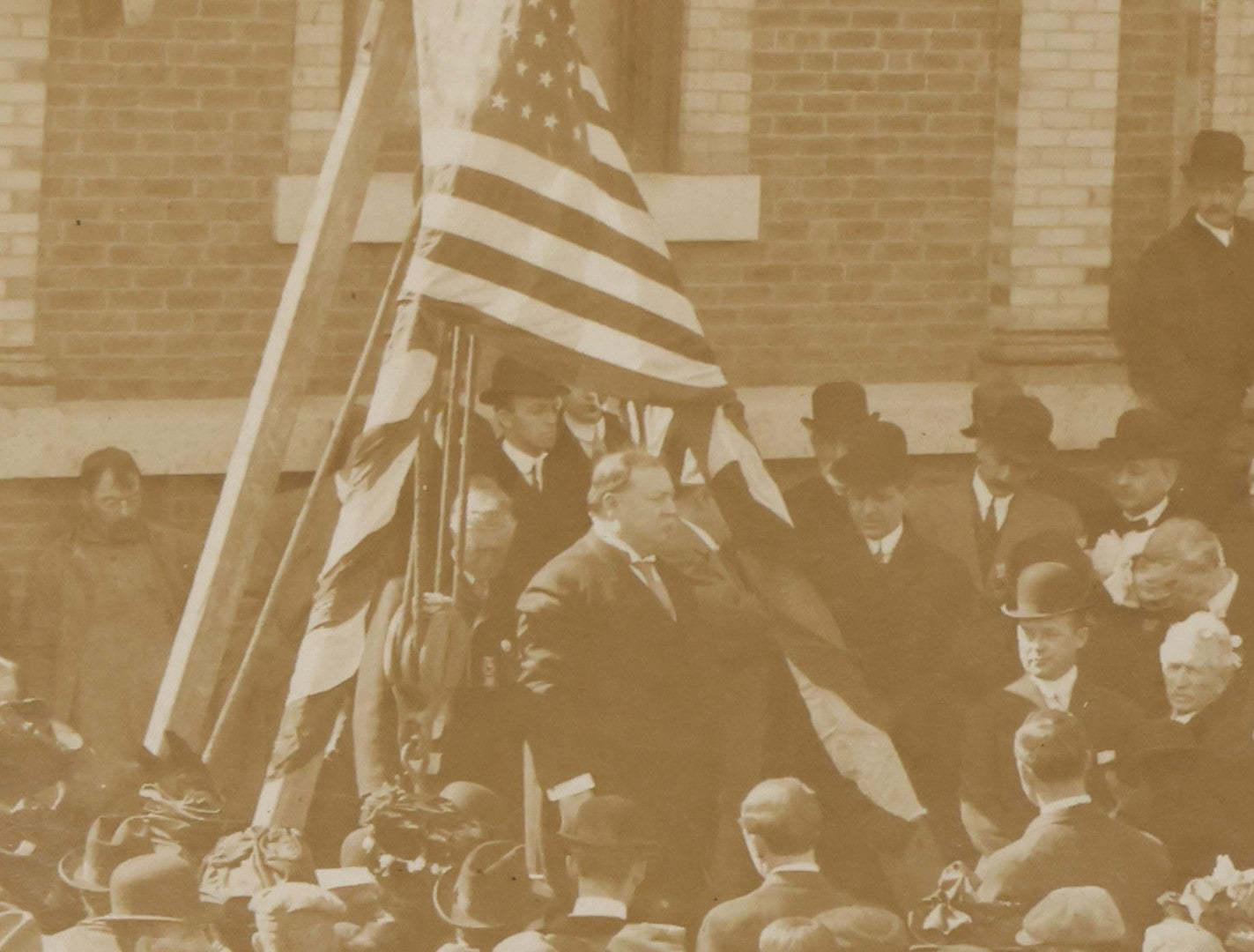 Lot 111 - Single Antique Postcard, Real Photo Postcard R.P.P.C. Of William Howard Taft Delivering A Campaign Speech, Circa 1908 