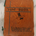 Lot 102 - Vintage Novelty "'Him' Book," Record Keeping Book For Young Girls To Keep Track Of The Boys They Meet, With Wooden Covers
