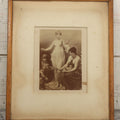 Lot 034 - Antique Print In Frame Of "The Three Fates" Of Greek Mythology, Who Spin, Measure And Cut The Thread Of Life, 15" x 18", Note Loss, Wear